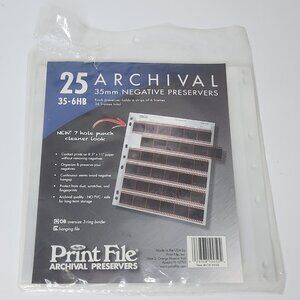 Print File 35-6HB Archival 35mm Negative Preservers Storage *OPEN PACK* 18 Pages